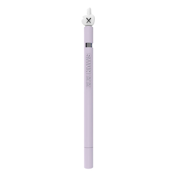 LOVE MEI For Apple Pencil 1 Middle Finger Shape Stylus Pen Silicone Protective Case Cover (Purple)