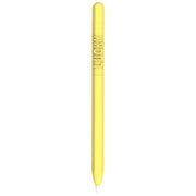 LOVE MEI For Apple Pencil 2 Number Letter Design Stylus Pen Silicone Protective Case Cover (Yellow)