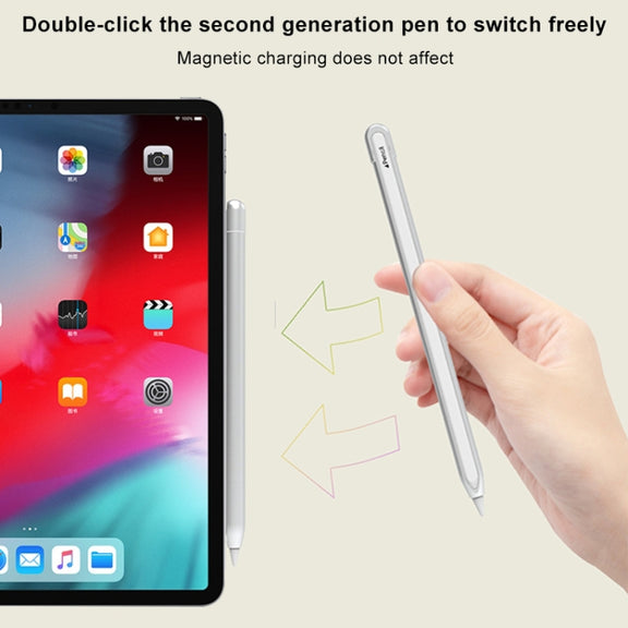 Metal Matte Non-slip Stylus Pen Protective Case for Apple Pencil 2 (Black)