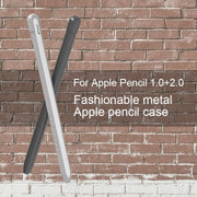 Metal Matte Non-slip Stylus Pen Protective Case for Apple Pencil 2 (Black)