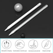 Metal Matte Non-slip Stylus Pen Protective Case for Apple Pencil 2 (Black)
