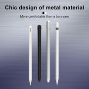 Metal Matte Non-slip Stylus Pen Protective Case for Apple Pencil 2 (Black)