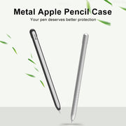 Metal Matte Non-slip Stylus Pen Protective Case for Apple Pencil 1 (Black)
