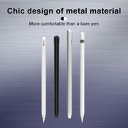 Metal Matte Non-slip Stylus Pen Protective Case for Apple Pencil 1 (Grey)