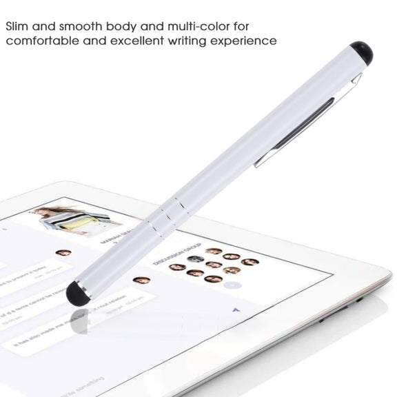 Universal Three Rings Mobile Phone Writing Pen (White)