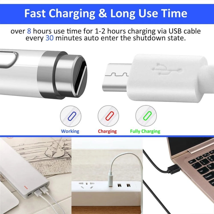 Pencil Universal Rechargeable Active Capacitive Stylus Pen with Magnetic Cap(Black)