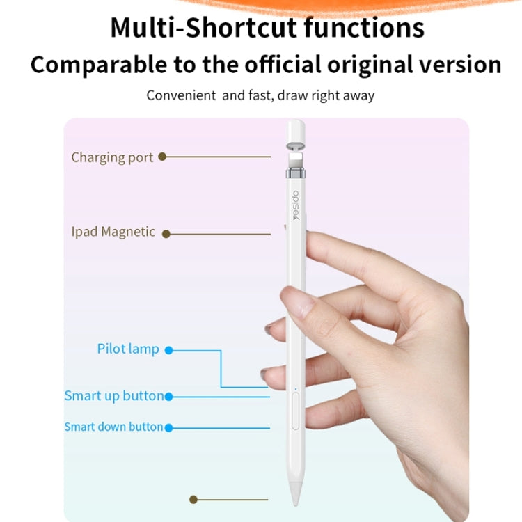 Yesido ST13 8 Pin Interface Multi-function Bluetooth Wireless Stylus Pen Capacitive Pencil for iPad (White)