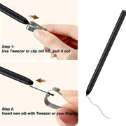 For Samsung Galaxy Z Fold5 / Fold4 / Fold3 4 in 1 Stylus Pen Replacement Pencil Tips (Black)