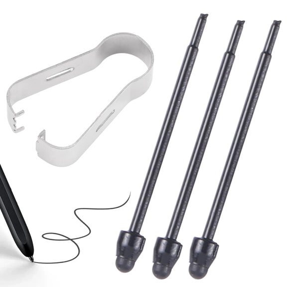 For Samsung Galaxy Z Fold5 / Fold4 / Fold3 4 in 1 Stylus Pen Replacement Pencil Tips (Black)