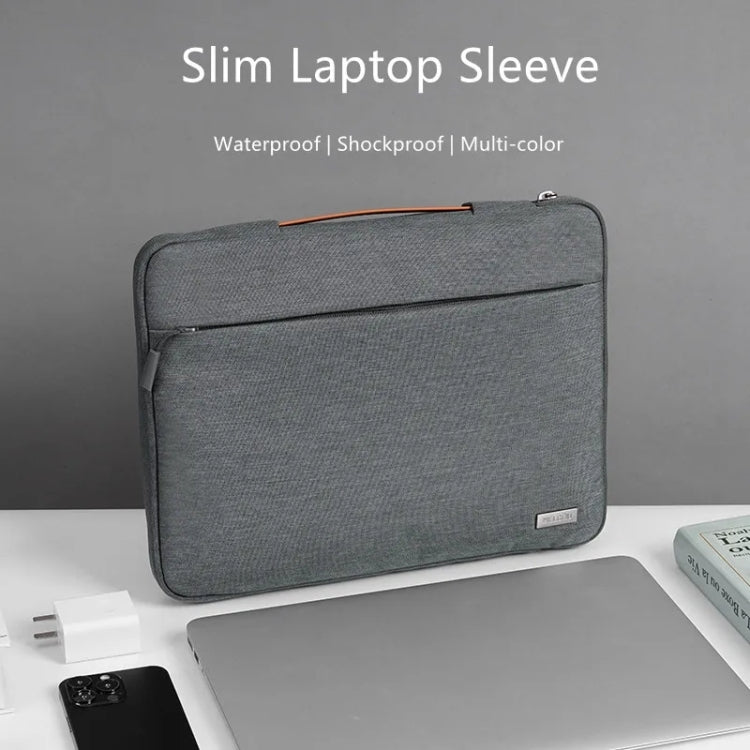For 13 inch Laptop Zipper Water-resistant  Handheld Sleeve Bag (Black)