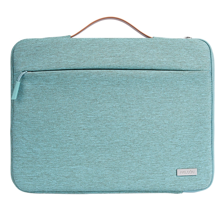 For 14 inch Laptop Zipper Water-resistant  Handheld Sleeve Bag (Green)