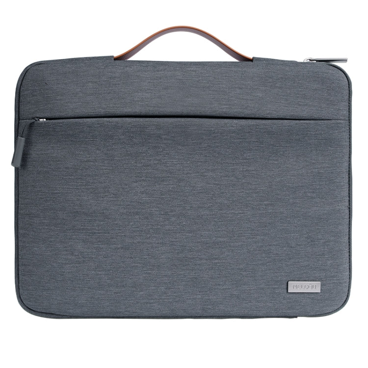 For 14 inch Laptop Zipper Water-resistant  Handheld Sleeve Bag (Grey)