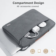 For 14 inch Laptop Zipper Water-resistant  Handheld Sleeve Bag (Black)