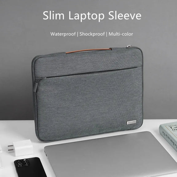 For 14 inch Laptop Zipper Water-resistant  Handheld Sleeve Bag (Black)
