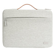 For 16 inch Laptop Zipper Water-resistant  Handheld Sleeve Bag (Beige White)