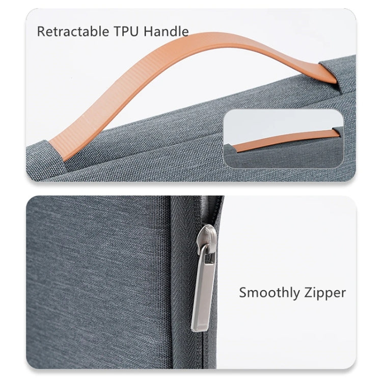 For 16 inch Laptop Zipper Water-resistant  Handheld Sleeve Bag (Black)