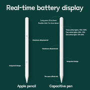 JD12 Anti-mistouch Stylus Pen with Battery Display(White)