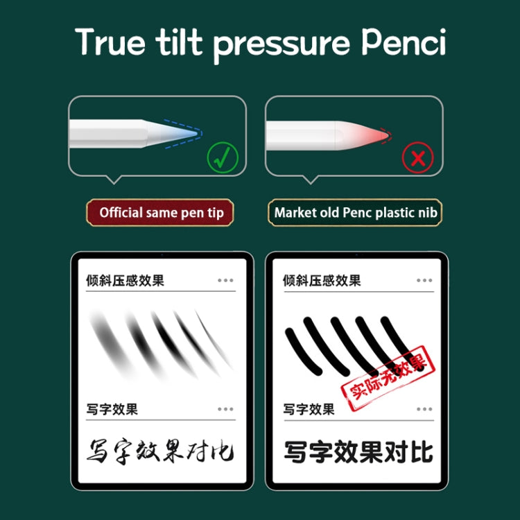 JD12 Anti-mistouch Stylus Pen with Battery Display(White)