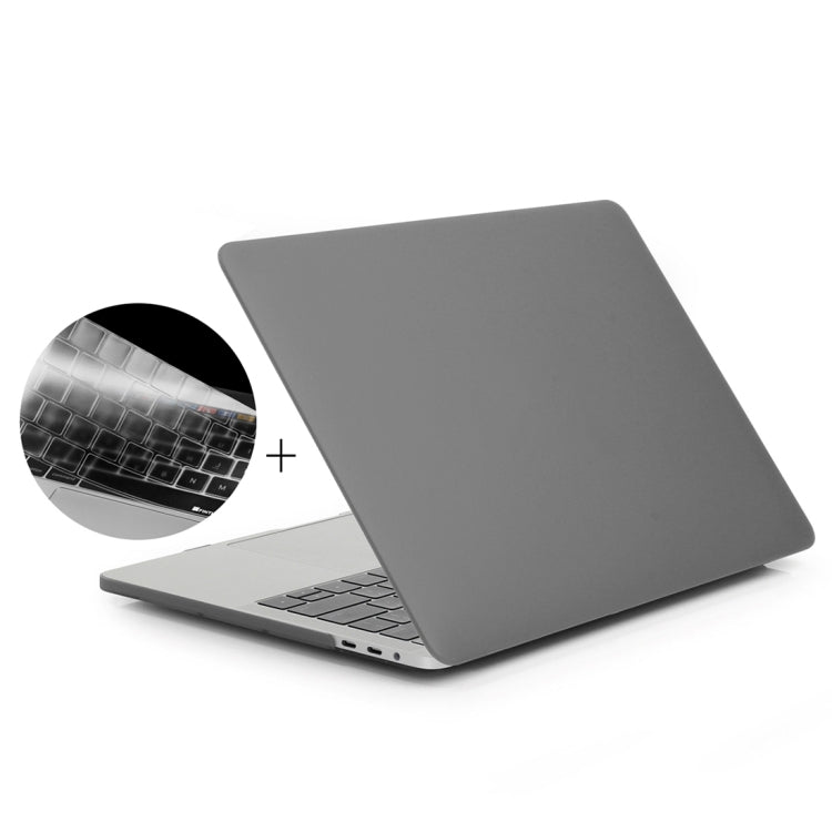 ENKAY Hat-Prince 2 in 1 Frosted Hard Shell Plastic Protective Case + US Version Ultra-thin TPU Keyboard Protector Cover for 2016 New MacBook Pro 13.3 inch without Touchbar (A1708)(Grey)