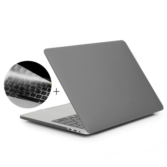 ENKAY Hat-Prince 2 in 1 Frosted Hard Shell Plastic Protective Case + US Version Ultra-thin TPU Keyboard Protector Cover for 2016 New MacBook Pro 13.3 inch without Touchbar (A1708)(Grey)