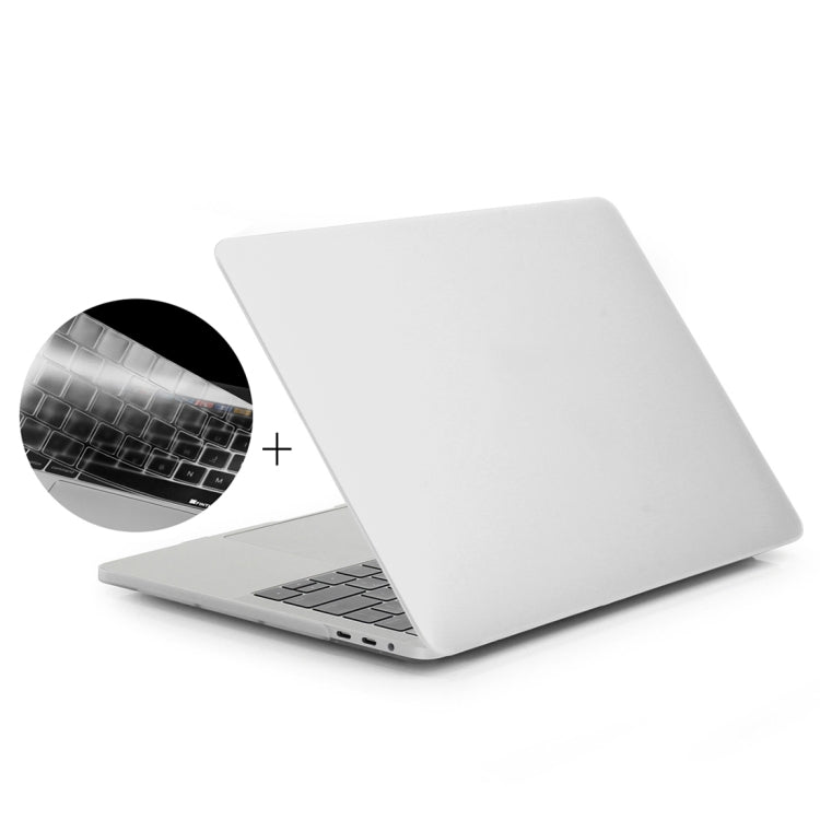 ENKAY Hat-Prince 2 in 1 Frosted Hard Shell Plastic Protective Case + US Version Ultra-thin TPU Keyboard Protector Cover for 2016 New MacBook Pro 13.3 inch without Touchbar (A1708)(White)