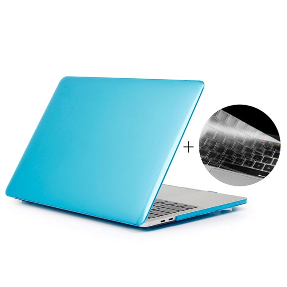 ENKAY Hat-Prince 2 in 1 Crystal Hard Shell Plastic Protective Case + US Version Ultra-thin TPU Keyboard Protector Cover for 2016 New MacBook Pro 13.3 inch without Touchbar (A1708)(Blue)