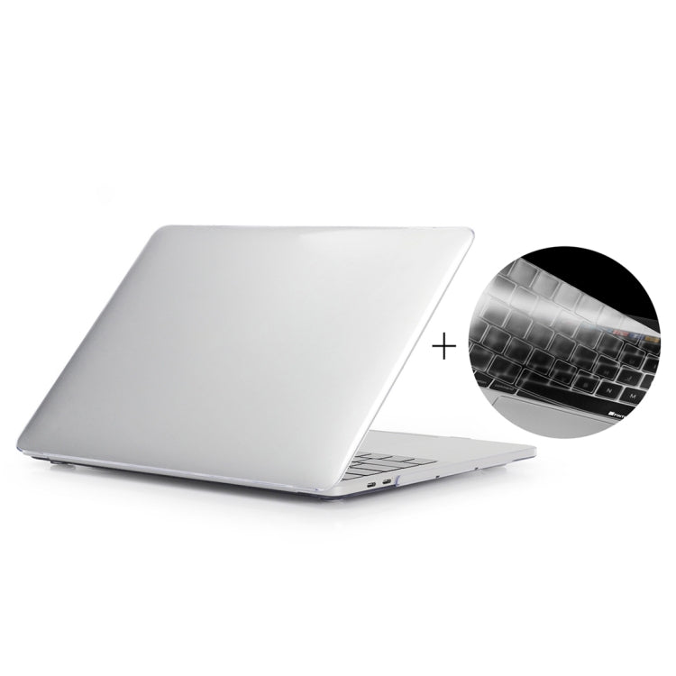 ENKAY Hat-Prince 2 in 1 Crystal Hard Shell Plastic Protective Case + US Version Ultra-thin TPU Keyboard Protector Cover for 2016 New MacBook Pro 15.4 inch with Touchbar (A1707)(Transparent)