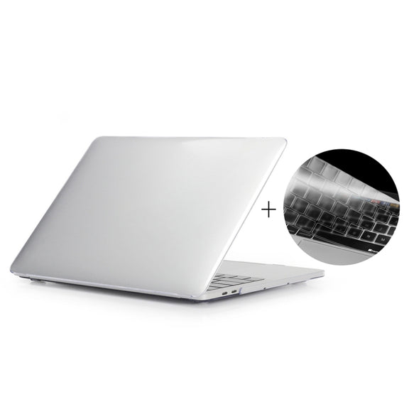 ENKAY Hat-Prince 2 in 1 Crystal Hard Shell Plastic Protective Case + US Version Ultra-thin TPU Keyboard Protector Cover for 2016 New MacBook Pro 15.4 inch with Touchbar (A1707)(Transparent)