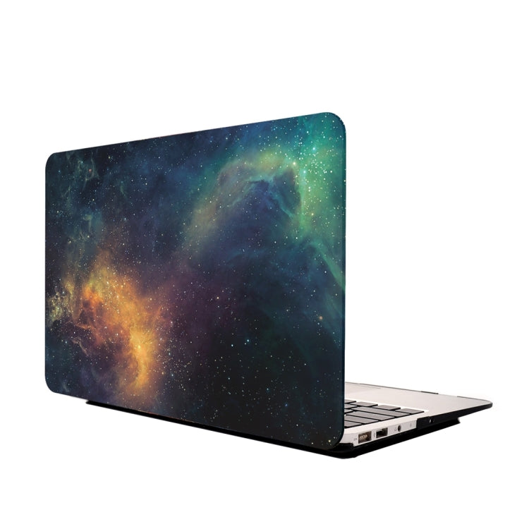 For Macbook Air 13.3 inch Starry Sky Patterns Apple Laptop Water Decals PC Protective Case(Green)