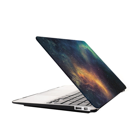 For Macbook Air 13.3 inch Starry Sky Patterns Apple Laptop Water Decals PC Protective Case(Green)