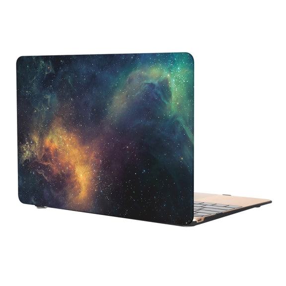 For Macbook Pro Retina 12 inch Starry Sky Patterns Apple Laptop Water Decals PC Protective Case(Green)