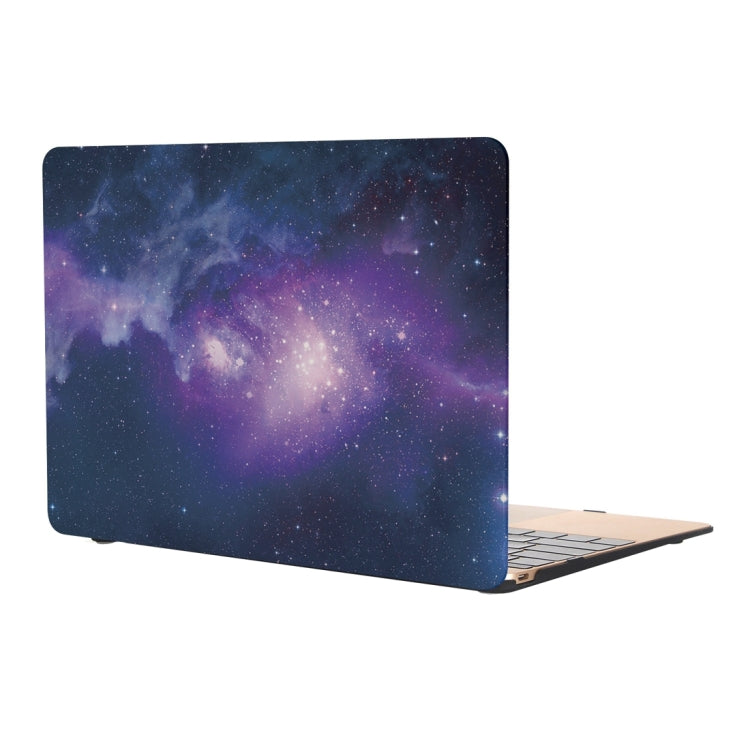 For Macbook Pro Retina 12 inch Starry Sky Patterns Apple Laptop Water Decals PC Protective Case(Blue)