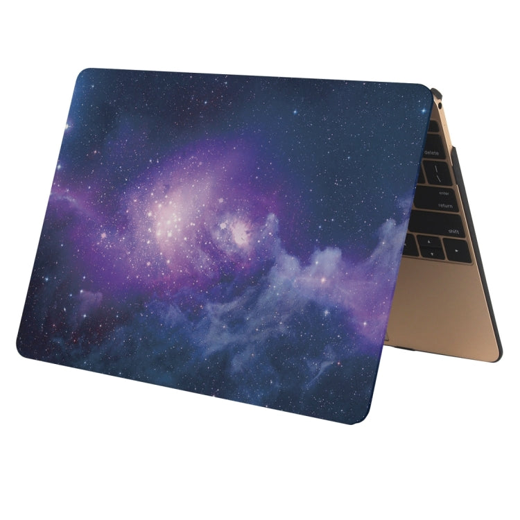 For Macbook Pro Retina 12 inch Starry Sky Patterns Apple Laptop Water Decals PC Protective Case(Blue)