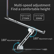 R-JUST HZ09 Mechanical Lifting Adjustable Laptop Holder (Grey)