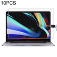 10 PCS For MacBook Pro 16 inch 9H Laptop Tempered Glass Screen Protective Film - Screen Protectors by PMC Jewellery | Online Shopping South Africa | PMC Jewellery | Buy Now Pay Later Mobicred