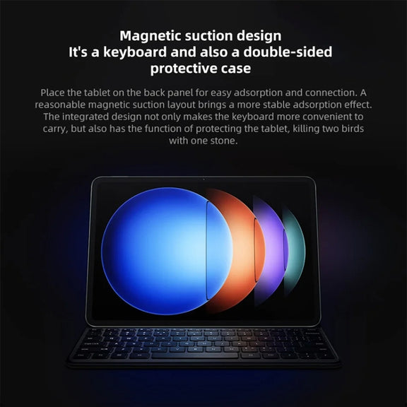 Original For Xiaomi Pad 6S Pro Keyboard Protective Leather Case (Black)