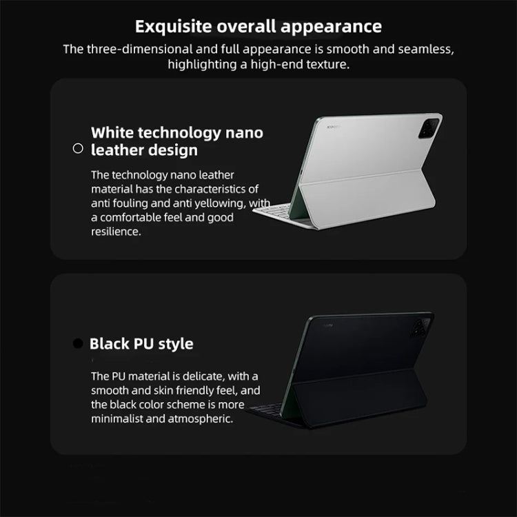 Original For Xiaomi Pad 6S Pro Keyboard Protective Leather Case (Black)