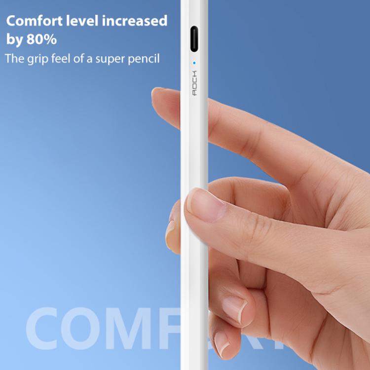 ROCK B05 Replaceable Active Magnetic Capacitive Pen for iPad 2018 or Above(White)