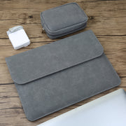 2 in 1 Horizontal Matte Leather Laptop Inner Bag + Power Bag for MacBook 12 inch A1534 (2015