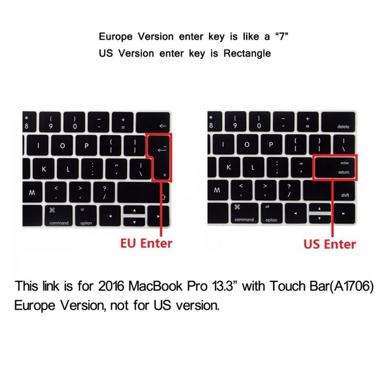 ENKAY Hat-Prince 2 in 1 Crystal Hard Shell Plastic Protective Case + Europe Version Ultra-thin TPU Keyboard Protector Cover for 2016 MacBook Pro 13.3 Inch with Touch Bar (A1706) (Pink)