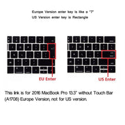 ENKAY Hat-Prince 2 in 1 Crystal Hard Shell Plastic Protective Case + Europe Version Ultra-thin TPU Keyboard Protector Cover for 2016 MacBook Pro 13.3 Inch without Touch Bar (A1708) (Red)