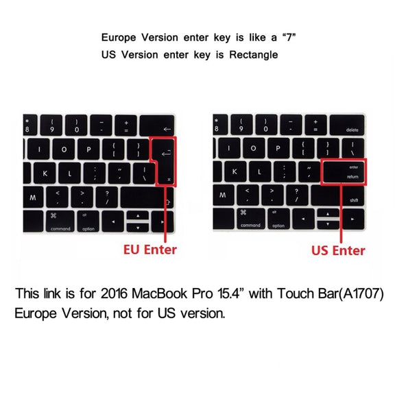 ENKAY Hat-Prince 2 in 1 Crystal Hard Shell Plastic Protective Case + Europe Version Ultra-thin TPU Keyboard Protector Cover for 2016 MacBook Pro 15.4 Inch with Touch Bar (A1707) (Grey)