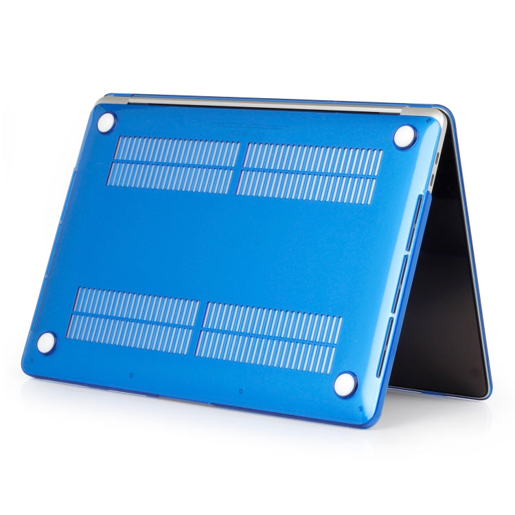 Laptop Crystal Style PC Protective Case for MacBook Pro 15.4 inch A1990 (2018) (Dark Blue)