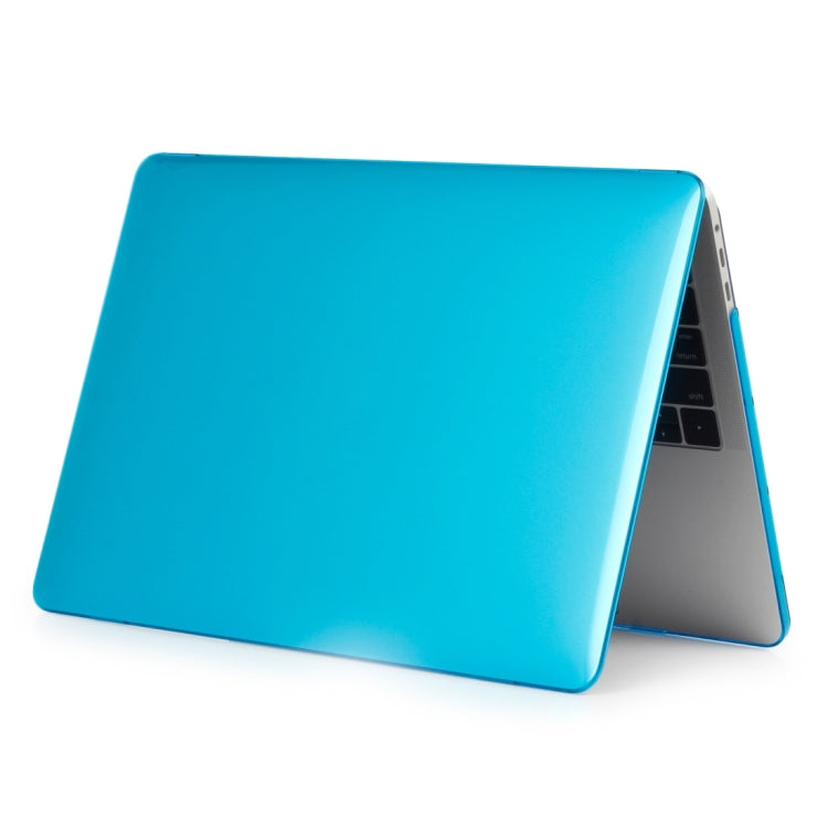 Laptop Crystal Style PC Protective Case for MacBook Pro 15.4 inch A1990 (2018) (Lake Blue)