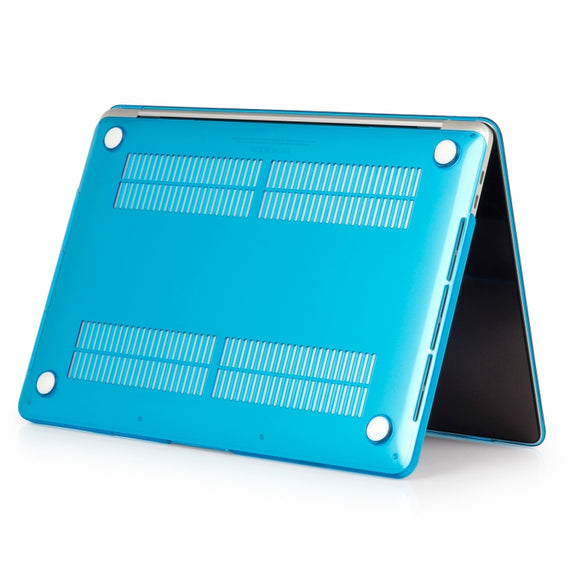 Laptop Crystal Style PC Protective Case for MacBook Pro 15.4 inch A1990 (2018) (Lake Blue)