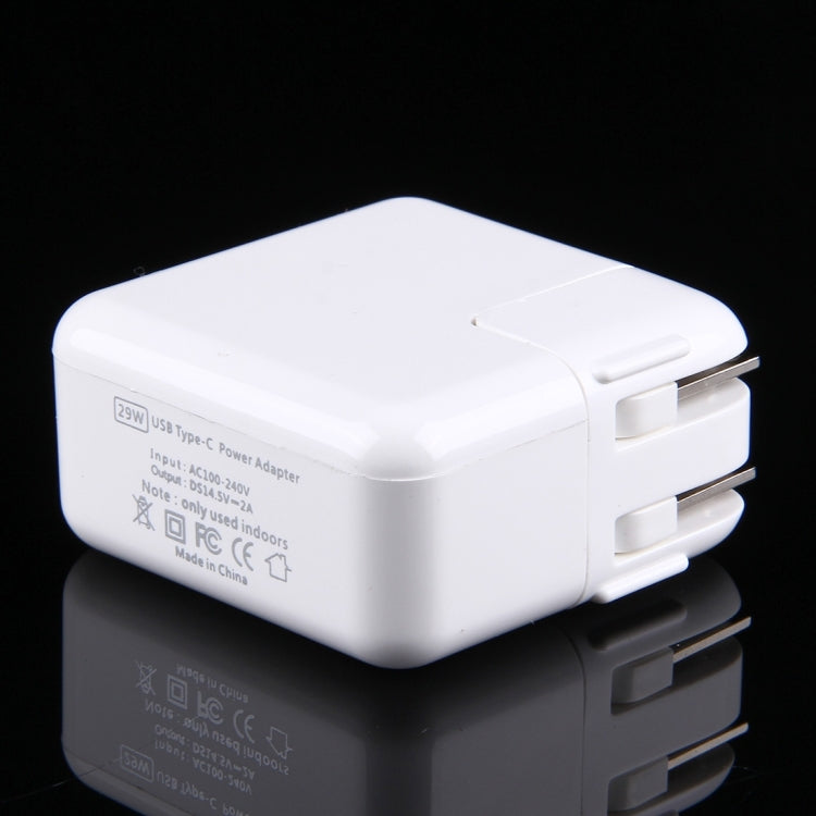 29W USB-C / Type-C 3.1 Port Power Charger Adapter, US Plug(White)