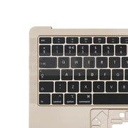 For Macbook Air 13 2020 M1 A2337 C-side Cover + UK Edition Key Board (Gold)