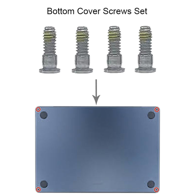 For MacBook Air 15.3 M2 A2941 Bottom Cover Screws Set (Silver)