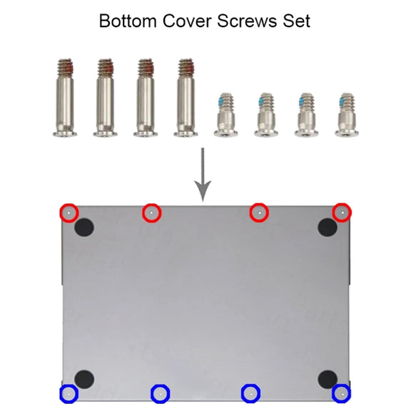 Bottom Cover Screws Set for MacBook Pro Retina M3 14 16 A2918 A2991 A2992 (Silver)