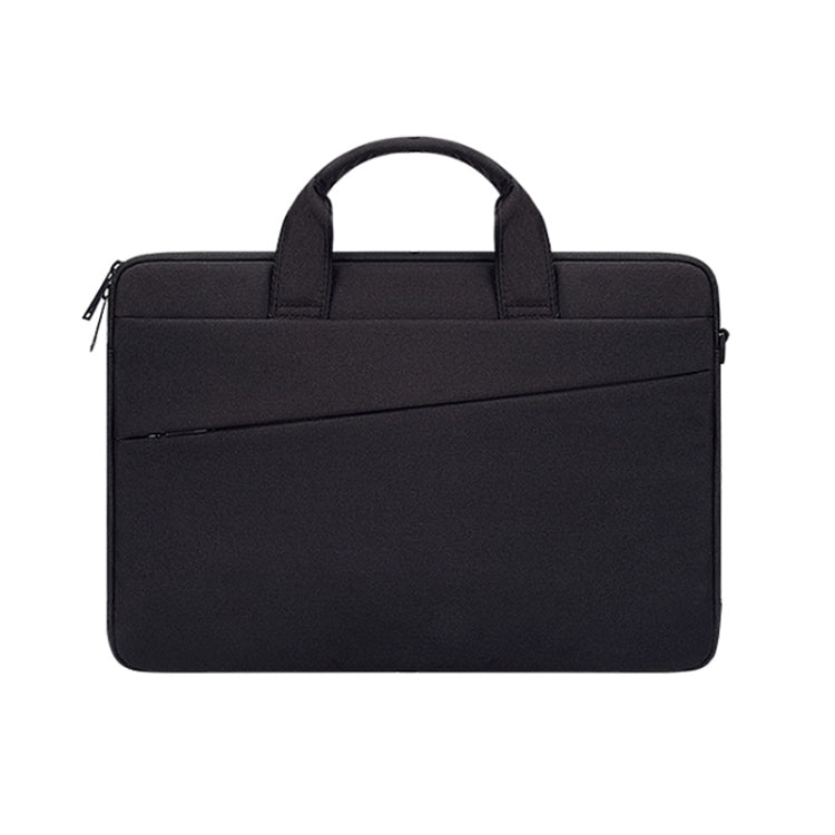 ST03S 13.3 inch Double Side Pockets Wearable Oxford Cloth Soft Handle Portable Laptop Tablet Bag(Black)
